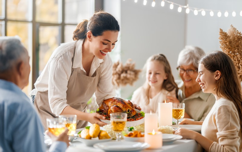Multi Generational family celebrating holiday