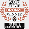 2017 Stevie Bronze Winner for Sales and Customer Service