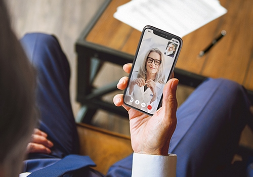 Patient appointment on a virtual video call
