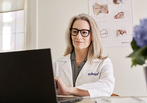 Doctor on virtual consultation